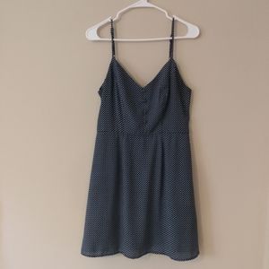 Maurices polka dot navy blue dress size M